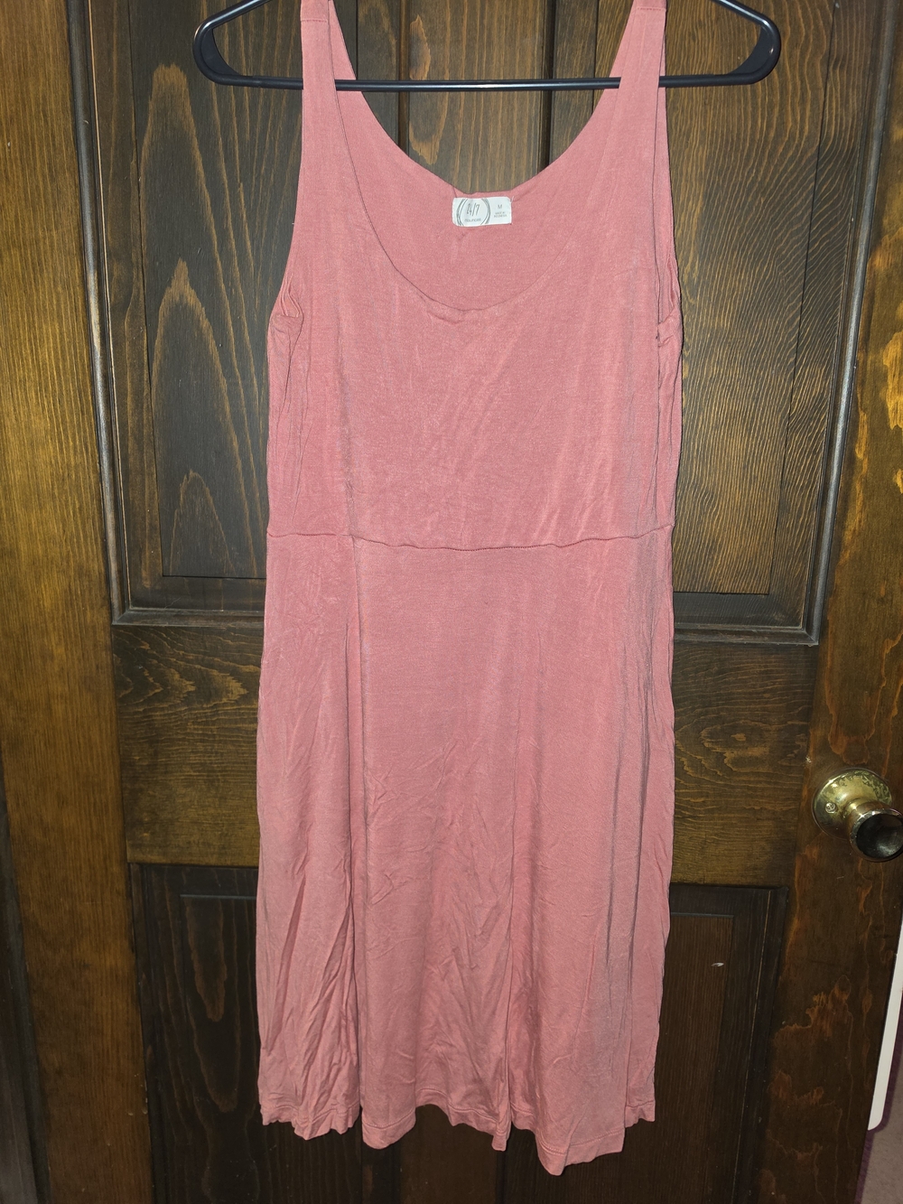 Women's Sleeveless Scoop Neck Coral Pink Dress